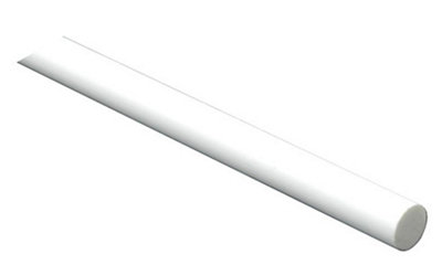  - White Fibreglass & Polyester (Pes) Round Bar(L)1M (Dia)4mm