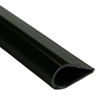 Black Polyvinyl Chloride (Pvc) Angle Profile(L)1M (W)15mm (T)1mm from B&Q