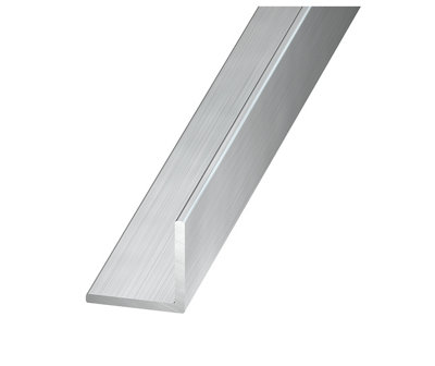 Cqfd Gris Silver Effect Aluminium Equal L-Shaped Angle Profile(L)2.5M (W)40mm (D)40mm (T)1.5mm from B&Q