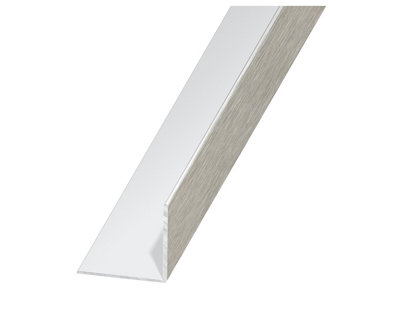 Cqfd Brushed Effect Anodised Aluminium Equal L-Shaped Angle Profile(L)1M (W)25mm (D)25mm (T)1.5mm from B&Q