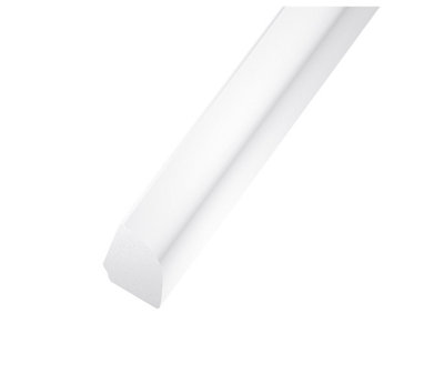 B&Q -  White Polyvinyl Chloride (Pvc) Angle Profile(L)2.5M (W)12mm (T)12mm