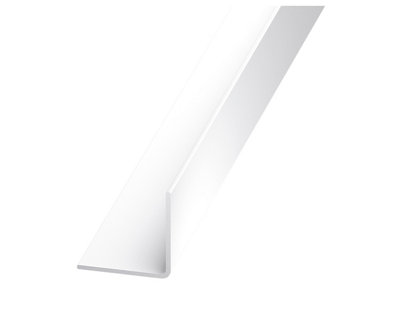 Cqfd White Polyvinyl Chloride (Pvc) Equal L-Shaped Angle Profile(L)2.5M (W)10mm (D)10mm (T)1mm from B&Q