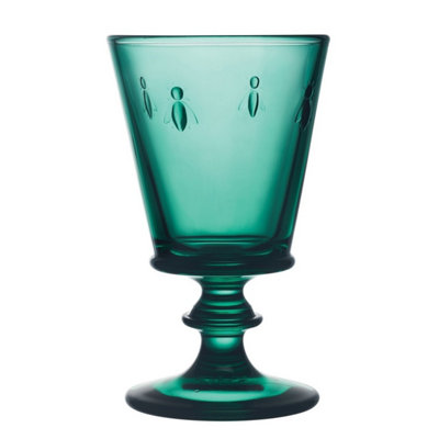 Wine Glass: 1 X 24Cl La Rochere Bee Stemmed Emerald Green Wine GlassGlass from B&Q