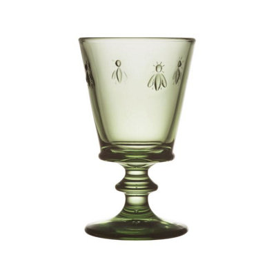 La Rochère La Rochere Bee Olive Green Wine Glass from B&Q