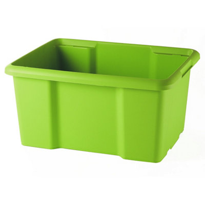 Form Fitty Green 26L Plastic Stackable Storage Box from B&Q