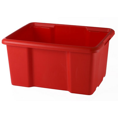 Form Fitty Red 26L Plastic Stackable Storage Box from B&Q