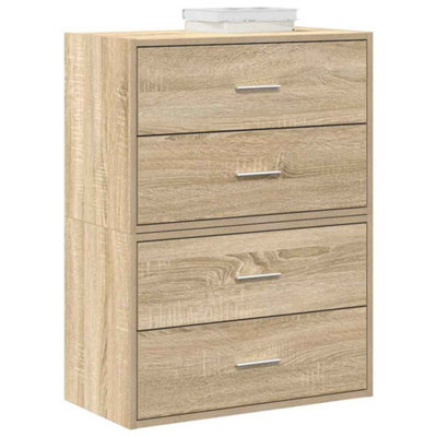 Berkfield Cabinets With 2 Drawers 2 Pcs Sonoma Oak 60X31X40 Cm Engineered Wood from B&Q
