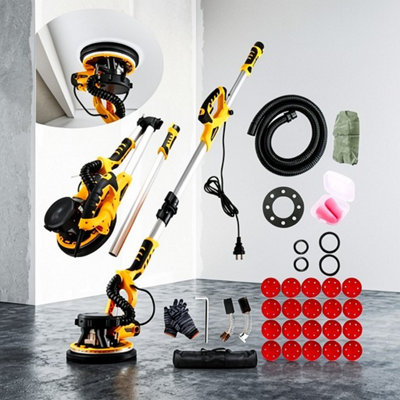 B&Q Drywall Sander, 1000 W Electric Wall Sander, 7 Speed, Led Light, Vacuum Attachment