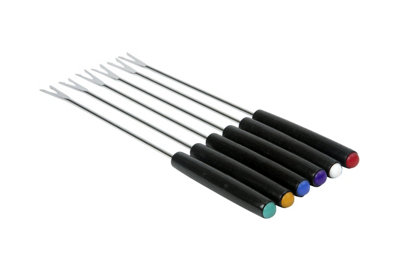 B&Q -  Set Of 6 Fondue Forks With Stand