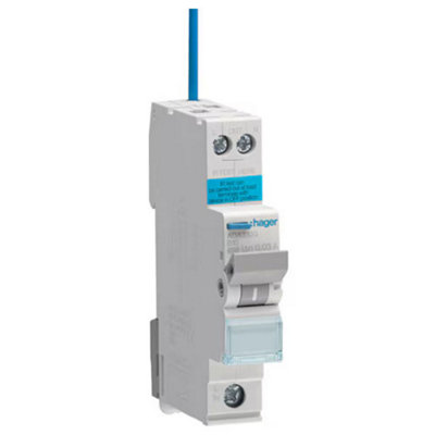Hager Rcbo 1P 6Ka B-10A 30Ma Type A 1MAda310G1 from B&Q