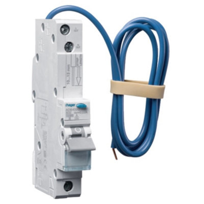 B&Q -  Hager Adb432U Rcbo 1M 1P 10Ka B 30Ma Type A32Amp