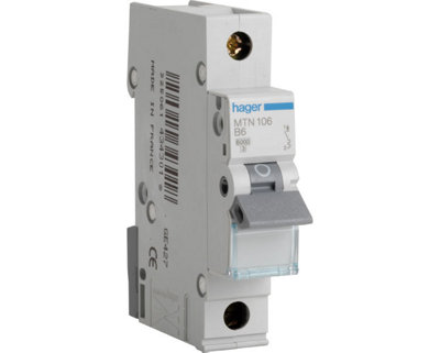 Hager Mtn106 Miniature Circuit Breaker Mcb Type B6 Amp from B&Q