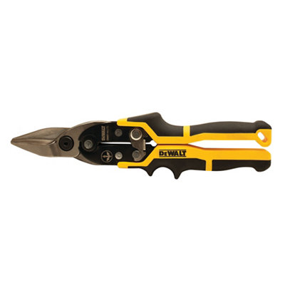 Dewalt 300mm Black & Yellow Ergonomic Aviation Snips from B&Q