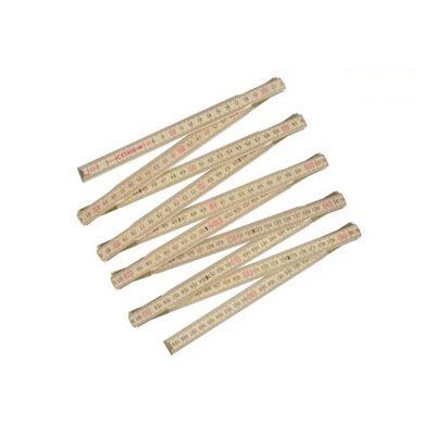 Stanley Folding Wooden Metric 2M Rule Ruler 2 Meter 200Cm 0-35-455 Sta035455 from B&Q