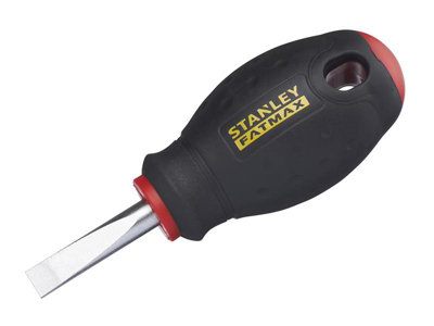 Stanley Fatmax Stubby Screwdriver With Parallel Tip - 6.5Mm X 30Mm For Precision Work Extra Large