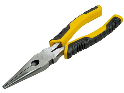 Stanley Black Stht0-74364 Controlgrip Long Nose Cutting Pliers 200Mm (8In) Sta074364 8In