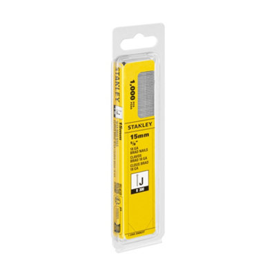 B&Q -  18 Gauge Galvanised Straight Collated Brads (L)15mmPack Of 1000