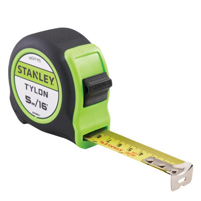 Stanley Xms24Hvtape5 Hi-Vis Tylon Tape Measure 5M/16Ft from B&Q