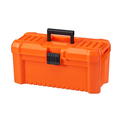 Orange 16In Plastic Toolbox from B&Q