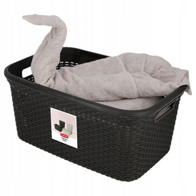 Curver Style 45 Litre Laundry Basket, Dark Brown B&Q