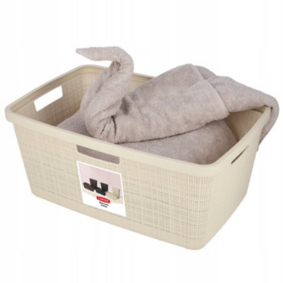 Curver Jute Laundry Basket 46 L Beige 70% Recycled