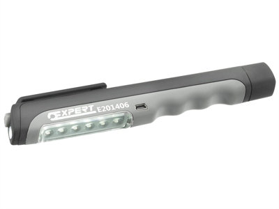 Expert E201406 Usb Rechargeable Pen Light 6+1 Led Brie201406B from B&Q