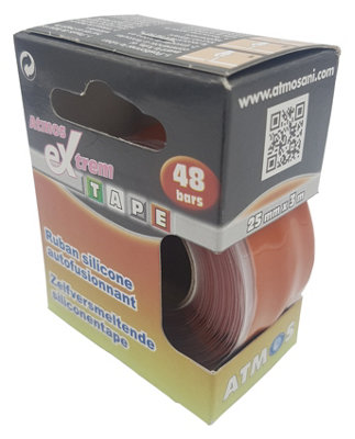 Atmos Red Silicone Tape Self-Fusing Elastic Insulating Leakproof Strong Resistant from B&Q