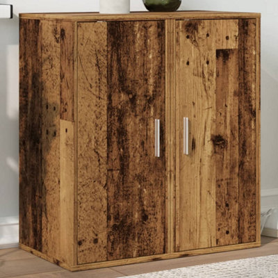 Berkfield Shoe Cabinets 2 Pcs Old Wood 32X35X70 Cm Engineered Wood from B&Q