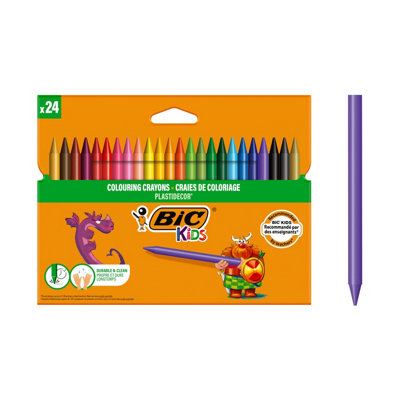 Bic Kids Plastidecor Crayons Long-lasting Sharpenable Wallet Vivid - Image 8