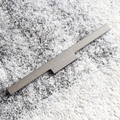 327mm Brushed Nickel Trim Handle Grey Door Profile