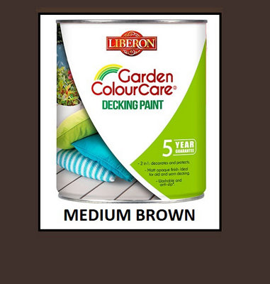 Liberon Extreme Garden Decking PaintMedium Brown2.5 Litres from B&Q