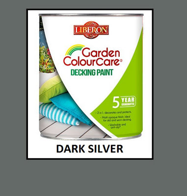 Liberon Extreme Garden Decking PaintDark Silver2.5 Litres from B&Q