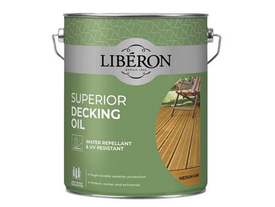 Liberon Superior Decking OilMedium Oak5 Litre For Ultimate Timber Protection from B&Q