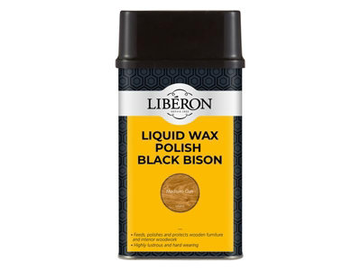 Liberon 126889 Liquid Wax Polish Black Bison Medium Oak 500Ml Libblwmo500N from B&Q