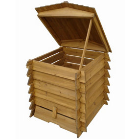 328L Wooden Compost Bin in BeeHive Style