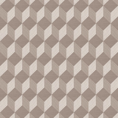 Muriva Beige Geometric 3D Effect Embossed Wallpaper from B&Q