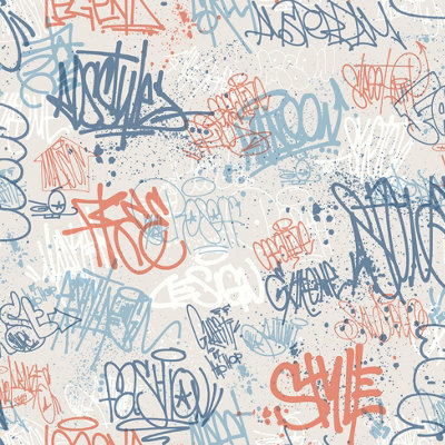 Muriva Blue Novelty Distressed Effect Embossed Wallpaper
