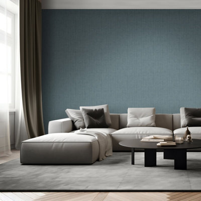 Muriva Venezia Texture Blue Heavy Weight Vinyl from B&Q