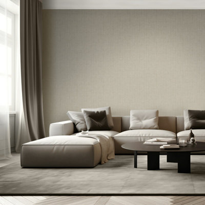 Muriva Venezia Texture Taupe Heavy Weight Vinyl from B&Q