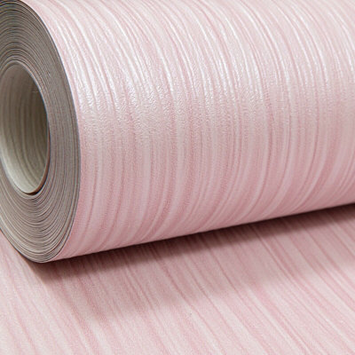 Muriva Light Blush Pink Mix Plain Thick Textured Wallpaper Free No Match Subtle Shine from B&Q