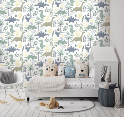 Happy Dinos Muriva Simplex Wallpaper from B&Q