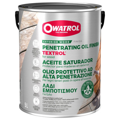 Owatrol Textrol Wood Oil With Uv Protection Clear 5L from B&Q