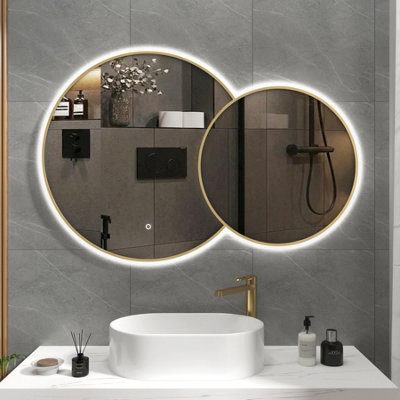 Royal Bathrooms Enso 800 X 600mm Bathroom Mirror Framed Dimmable Led Anti-Fog Ip44  Illuminated Backlit Wall Touch Vanity Mirror from B&Q