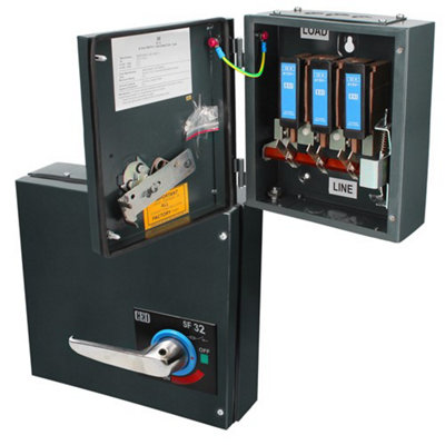 32Amp TPN Switch Fuse 3Phase Industrial Steel Metal Enclosure Triple Pole