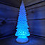 32cm Snowtime Dual Power LED Christmas Glitter Water Spinner Colour Changing Tree