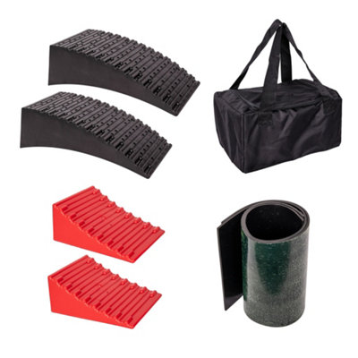 32cm x 6cm Set of 2 Red & Black Plastic Heavy Duty RV Campervan ...