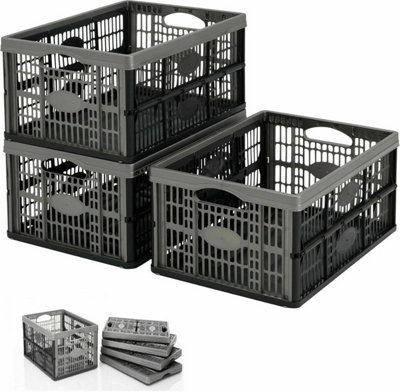 32L Collapsible Plastic Foldable Crates - 6 - 5
