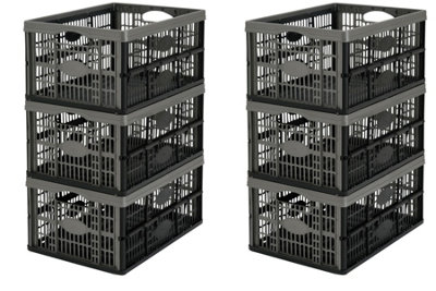 32L Collapsible Plastic Foldable Crates - 6