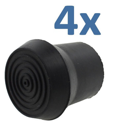 32mm (1 1/4") Extra Heavy Duty Rubber Foot Stoppers for Tubular Frames Furniture