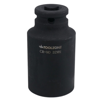 32mm 1/2in Drive Double Deep Metric Impact Socket Single Hex 6 Side